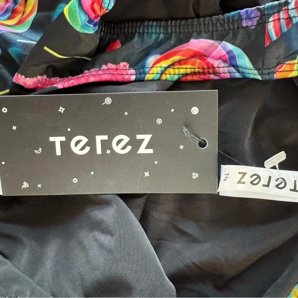 NWT Terez Girls Dylan’s Candy One Piece Swim Suit 14 ~ Black NEW